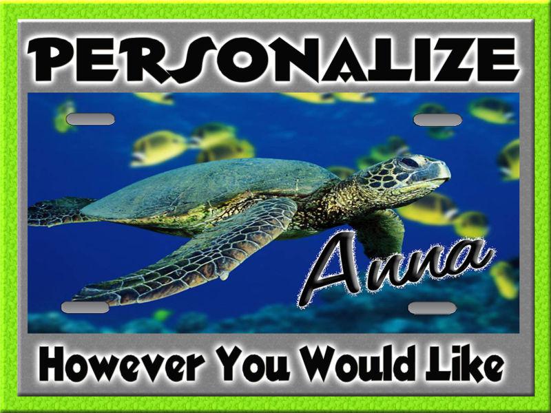 Buy SEA TURTLE PERSONALIZED License Plate auto car tag sign in