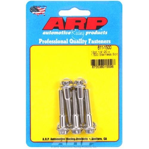 Arp 611-1500 sae bolt kit, stainless steel, 1/4"-20, 1.500"uhl