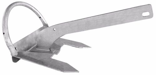 14lb fully welded galvanized steel boat anchor - for 20-27' boats - 2:1 scope
