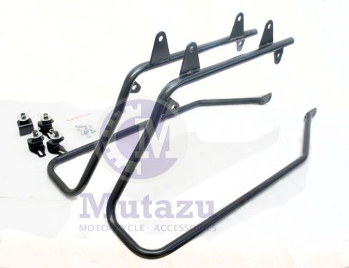 Black saddlebag conversion bracket kit harley softail fit 2014-up one touch bag