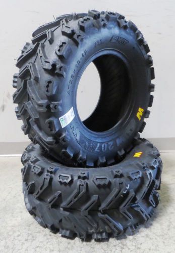 2 new 25x10-12 bkt w-207 wing hi performance mud sport atv utv tire 25/10-12