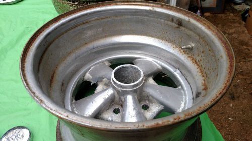 Vintage firestone 15x10&#034; wheels 4 3/4&#034; lug pattern with cragar caps rat rod