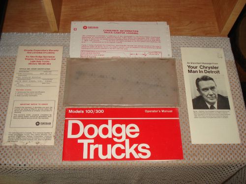 1973 dodge truck owners manual set original glove box book rare
