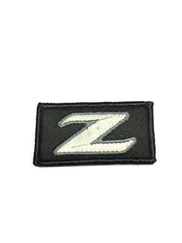 Nissan z 2 1/4" x 1 1/4" velcro tactical morale patch-black with silver "z"