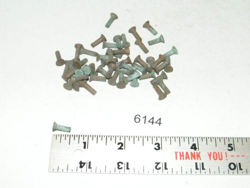 50 vintage countersunk solid copper brake clutch rivets 1/2 long x 9/64 shank