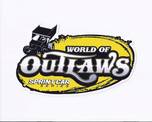World of outlaw sprint car racing decal / sticker