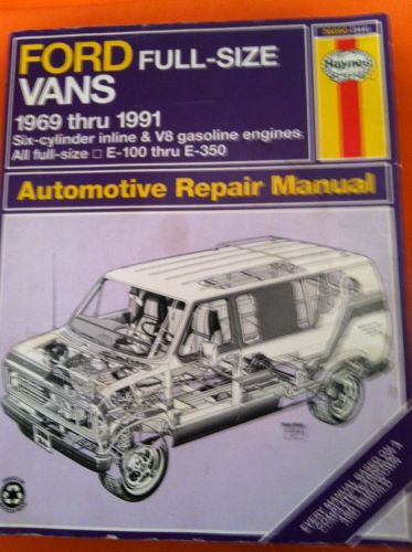 Ford full size vans 1969 thru 1991 haynes automotive repair manual six cylinder