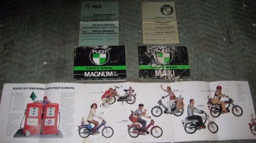 Puch moped owners manuals and sales brochure