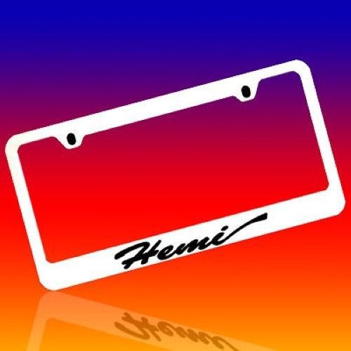 Dodge *hemi* genuine engraved chrome license plate frame tag holder