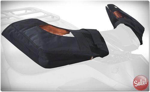 Atv handlebar hand mitts mittens stay warm winter all weather protection black