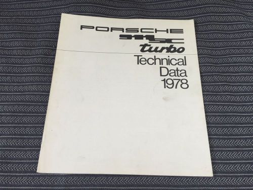Porsche 911 930 1978 brochure technical information data carrera english turbo