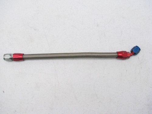 11" -4an stainless steel braided hose line 45 degree xrp &amp; straight fittings #27