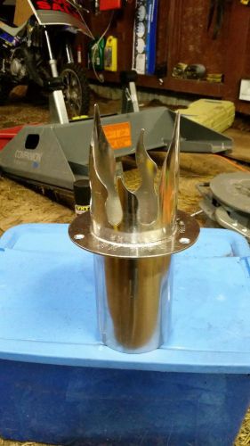 Pair 4" threw hull exsaust tips flame tips