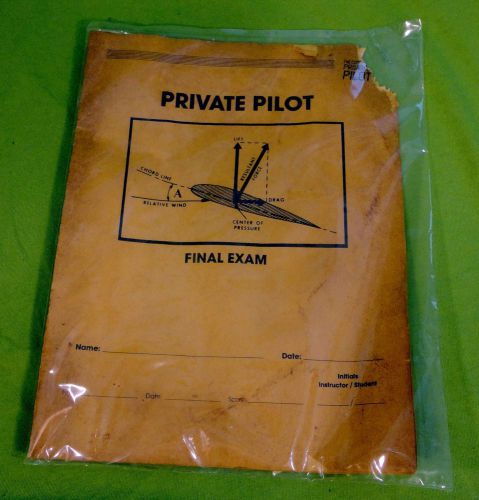 Vintage asa private pilot final exam aviation man cave film movie prop flying