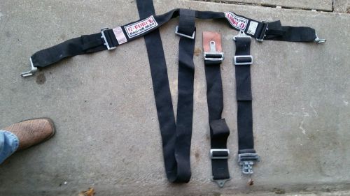 G-force 6000bk 5-point racing harness latch lock pull down style black sfi 16.1