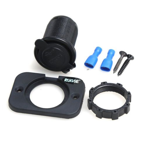 Blue light 2.1a car motorcycle boat atv usb charger power socket led voltmeter