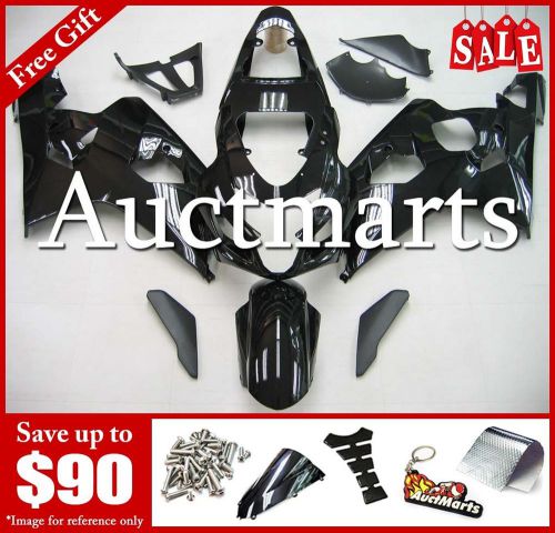 For suzuki gsx-r600 gsx-r750 2004-2005 04-05 fairing abs plain black 2h10 zb*