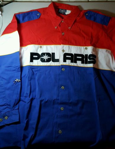 Polaris racing men&#039;s xl 17 1/2 button down oxford shirt