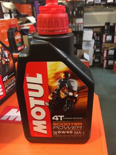 Motul scooter power 4t 5w40 oil 1 liter bottle full synthetic