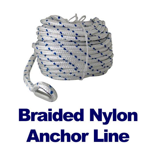 New 300'x3/4" braided nylon boat anchor rope/line with thimble