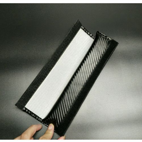Customized Text 2Pcs Carbon Fiber Car Seat Belt Cover Shoulder Cushion Pad, AU $23.39, image 8