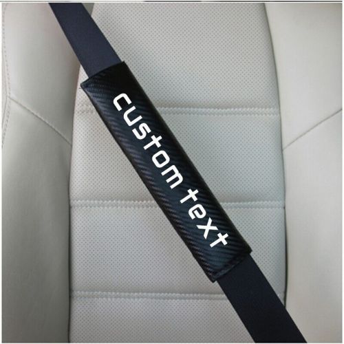 Customized Text 2Pcs Carbon Fiber Car Seat Belt Cover Shoulder Cushion Pad, AU $23.39, image 15