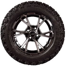 14" flash wheels &amp; 23x10-14 all terrain golf cart tires- set of 4