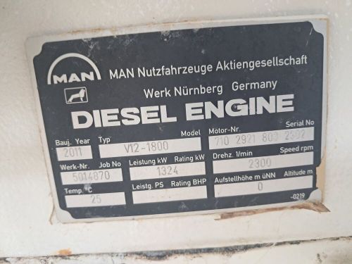 MAN V-12 1800, Marine Diesel Engine, V-12 1800 HP @ 2300 RPM, US $69,950.00, image 2