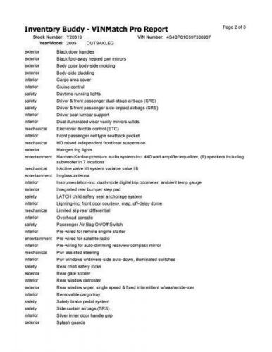 2008-2009 Subaru Outback Legacy Driver Left LH Headlight Headlamp, US $74.99, image 5