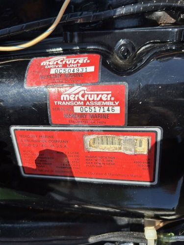 89 mercury marine mercruiser 7.4 l 454 v8 330 boat engine 480 hrs no salt