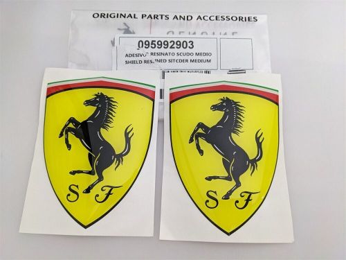 2X Ferrari Resin Coated Vinyl Shield Sticker Decal OEM 95992903, US $82.00, image 2