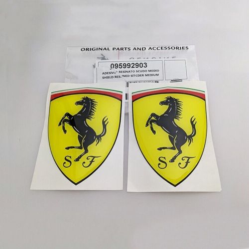 2X Ferrari Resin Coated Vinyl Shield Sticker Decal OEM 95992903, US $82.00, image 3