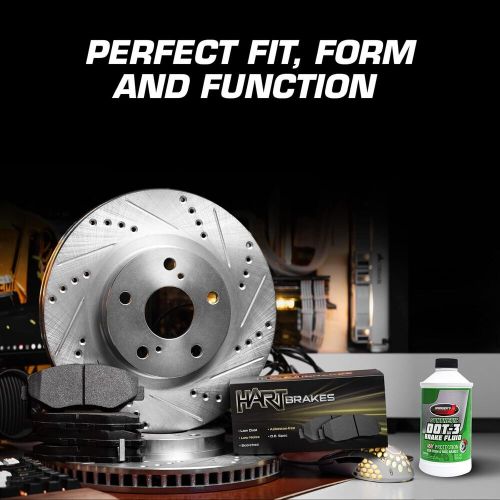 New hart brakes front rear brakes and rotors kit, semi metallic, phcc.74108.03