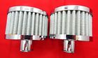 **lot of 2** chrome extra flow 1" to 1-1/4" push in valve cover breather filter