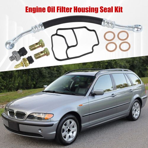 Engine Oil Filter Housing Seal Kit For BMW E46 E39 E53 E85 325Ci 530i X5 Z3, US $32.59, image 5