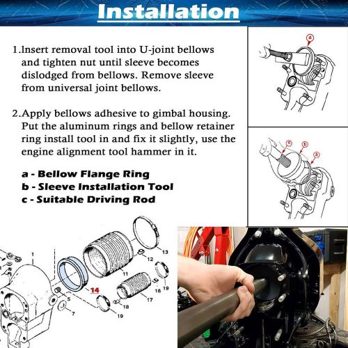 for Mercruiser Alpha One, Gen Two bellow bellhousing Retainer Sleeve Ring 816607, US $11.90, image 6