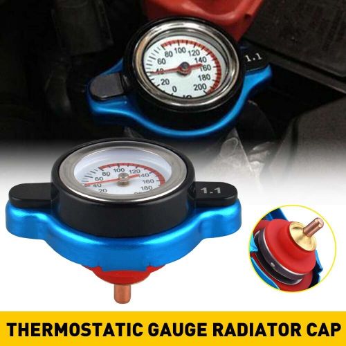 1.1 Bar Thermostatic Radiator Cap W/ Temp Water Gauge Cap Cover Small Head Blue, US $11.99, image 5