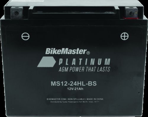 Bikemaster agm battery - ms12-24hl-bs