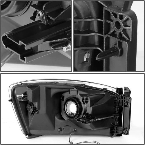 Black LED DRL Headlights Assembly For 2006-2009 Dodge Ram 1500/2500/3500 NEW SET, US $271.00, image 6