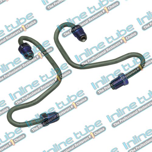 1968 GTO Front Disc Brake Flex Hose Bracket Caliper Brake Lines Tube SS 3/8-24, US $31.25, image 8