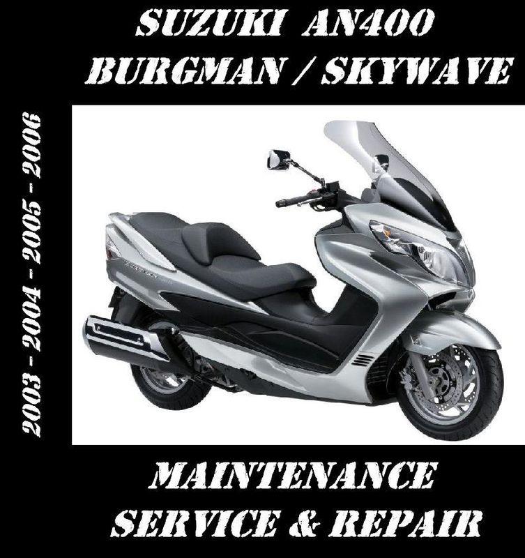 Suzuki an400 burgman an 400 skywave workshop service repair manual 