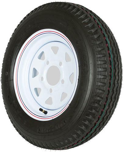 4.80 x 12 white 5 bolt trailer wheel-rim + kenda loadstar tire-480 wheel-4.80x12