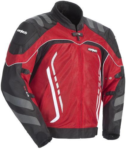 New cortech gx sport air-3 adult textile jacket, red, small/sm