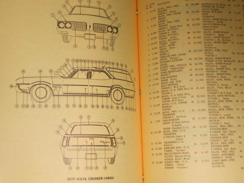 Buy 1970 1969 1968 1967 1966 1964+ OLDSMOBILE PARTS CATALOG ORIG