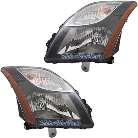 10-12 nissan sentra sr se-r spec-v headlights headlamps left + right pair
