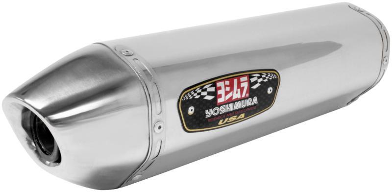 Yoshimura r77 dual slip-on - stainless steel mufflers - ss end caps  1118206