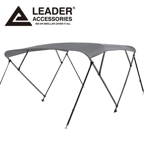 New 600d solution dyed grey 4 bow bimini top boat cover 8'l x 54"h x 85"-90" w