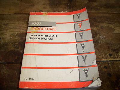 1991 pontiac grand am factory issue repair manual