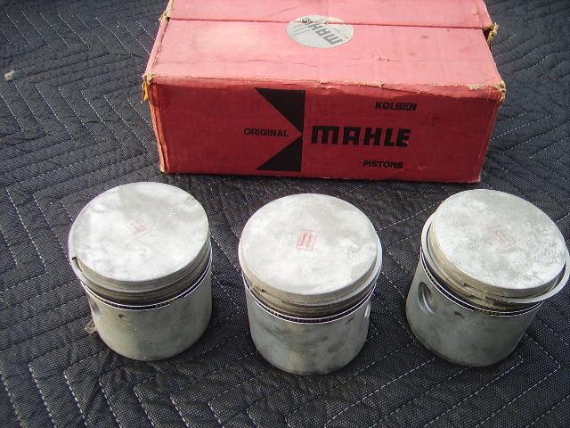 Austin healey bn6 bn7 100-6 3000 nos mahle std bore pistons half set w/ rings