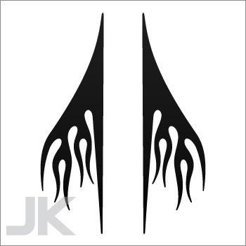 Decal sticker flame car parts motors flames fire racing body tuning 0502 x4f23